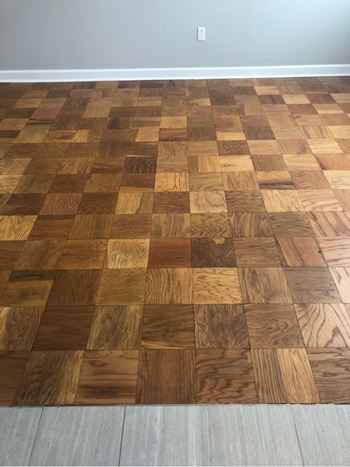 Parquet wood flooring